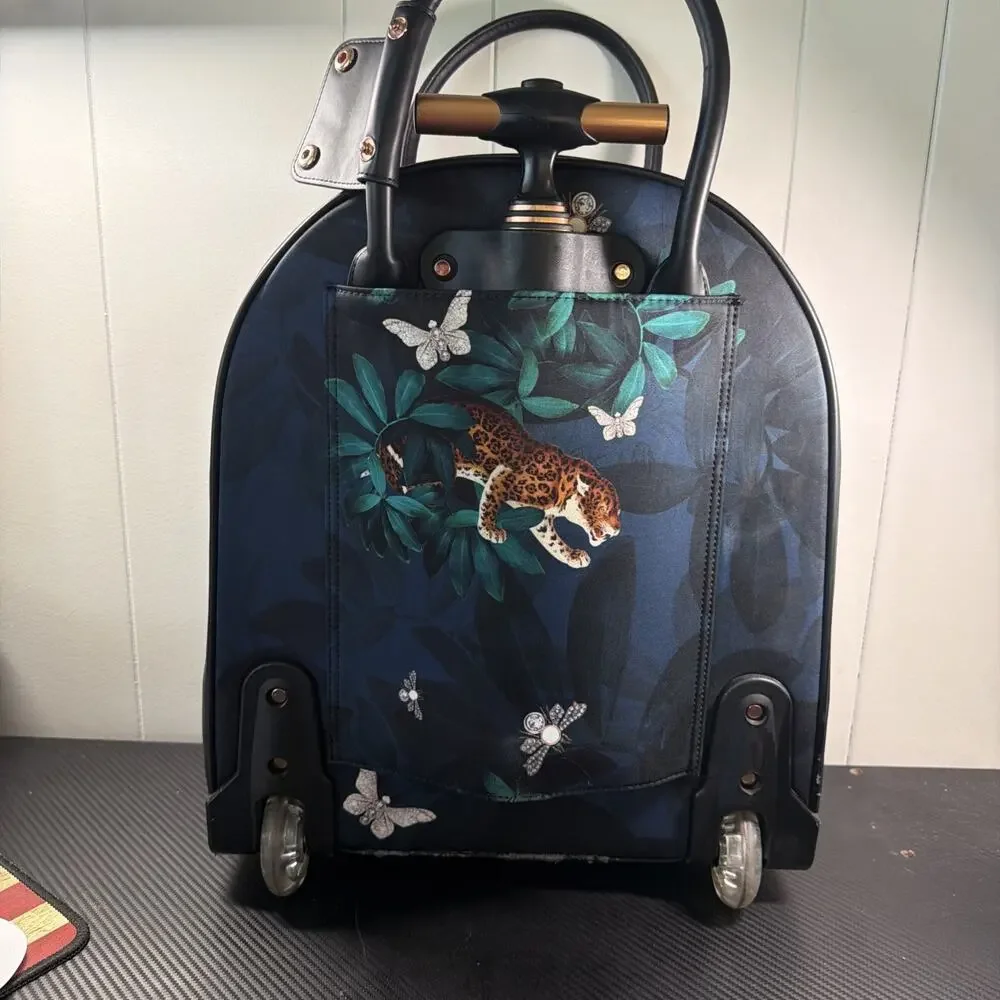 Ted Baker Roller Bag Suitcase Travel Luggage Personal Item Leopard Backpack